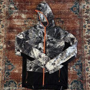 Nike Terra Kiger Windrunner Running Jacket Mens Large Gray Black Orange 651234